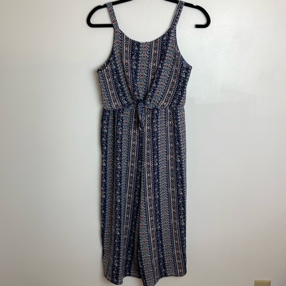 EUC Knit Work Girls Jumpsuit One-piece Multicolor Stripe Size 14